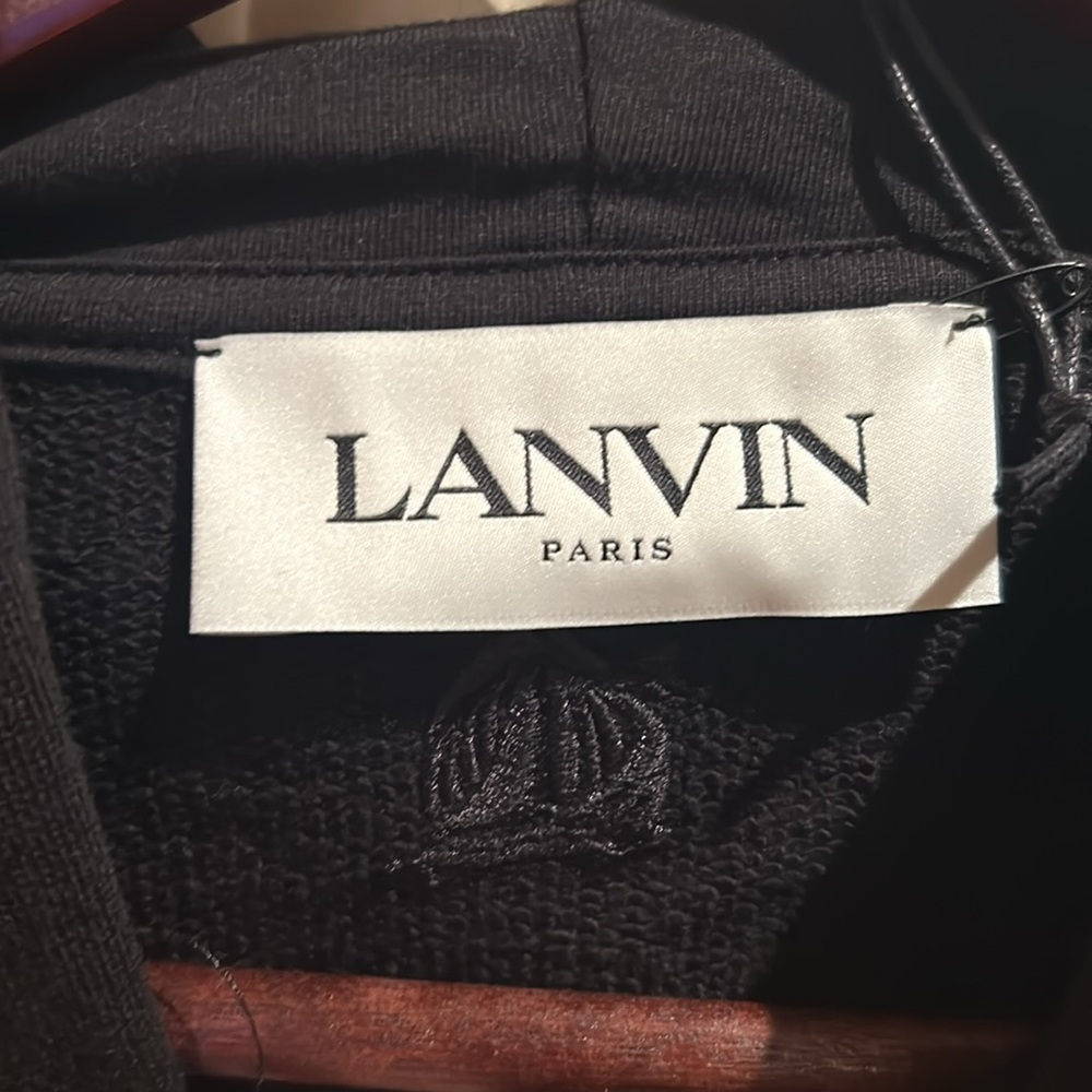 ๐ NWT LANVIN 100% cotton black mother & child pull over hoodie small - Picture 6 of 15